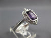 1.4CT DIAMOND & AAA AMETHYST 14K WHITE GOLD 3D EMERALD CUT FILIGREE OCTAGON RING