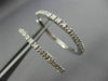 0.85CT ROUND DIAMOND 14KT WHITE GOLD 3D CLASSIC 2mm HOOP HANGING EARRINGS #25885