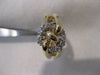 WIDE ESTATE DIAMOND 14K WHITE YELLOW GOLD COCKTAIL ROPE KNOT RING F/G VVS #19483