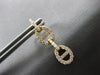 ESTATE .68CT DIAMOND 18KT YELLOW GOLD 3D DOUBLE LOVE KNOT FUN HANGING EARRINGS