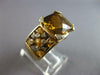 LARGE 7.72CT DIAMOND & AAA CITRINE & SMOKY TOPAZ 14K YELLOW GOLD FUN RING #27548