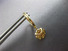 ESTATE .69CT DIAMOND 14KT YELLOW GOLD 3D FLOWER HUGGIE FUN HANGING EARRINGS