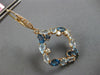 LARGE 5.22CT DIAMOND & AAA BLUE TOPAZ & LONDON BLUE TOPAZ 14K ROSE GOLD EARRINGS