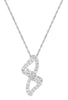 .47CT DIAMOND 18KT WHITE GOLD 3D PAST PRESENT FUTURE DIAGONAL FLOATING PENDANT