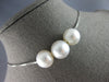 LARGE AAA SOUTH SEA PEARL 18KT WHITE GOLD PAST PRESENT FUTURE FLOATING NECKLACE