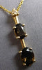 1.11CT DIAMOND & AAA SMOKY TOPAZ 14KT YELLOW GOLD OVAL & ROUND FLOATING PENDANT
