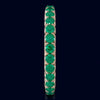 1.43CT AAA EMERALD 14KT ROSE GOLD 3D CLASSIC SHARED PRONG ETERNITY FUN LOVE RING