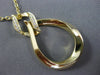 ESTATE LARGE .07CT DIAMOND 18KT YELLOW GOLD TEAR DROP INFINITY FLOATING PENDANT