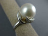 ESTATE .40CT DIAMOND & AAA SOUTH SEA PEARL 14KT WHITE GOLD LOVE KNOT RING #2670