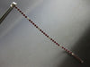 EXTRA LONG .64CT DIAMOND & AAA RUBY 14K WHITE GOLD FLEXIBLE BAR HANGING EARRINGS