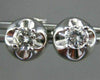 ESTATE LARGE .6CT DIAMOND 18K WHITE GOLD CLASSIC FLOWER SOLITAIRE EARRINGS 6407
