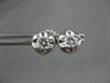 ESTATE LARGE .6CT DIAMOND 18K WHITE GOLD CLASSIC FLOWER SOLITAIRE EARRINGS 6407