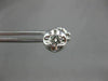 ESTATE LARGE .6CT DIAMOND 18K WHITE GOLD CLASSIC FLOWER SOLITAIRE EARRINGS 6407
