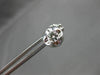 ESTATE LARGE .6CT DIAMOND 18K WHITE GOLD CLASSIC FLOWER SOLITAIRE EARRINGS 6407