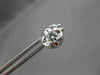 ESTATE LARGE .6CT DIAMOND 18K WHITE GOLD CLASSIC FLOWER SOLITAIRE EARRINGS 6407