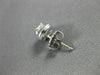ESTATE LARGE .6CT DIAMOND 18K WHITE GOLD CLASSIC FLOWER SOLITAIRE EARRINGS 6407
