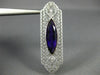 ANTIQUE LARGE 4.07CT DIAMOND & AMETHYST 14K WHITE GOLD FILIGREE PIN BROOCH 22118