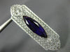 ANTIQUE LARGE 4.07CT DIAMOND & AMETHYST 14K WHITE GOLD FILIGREE PIN BROOCH 22118