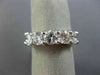 ESTATE WIDE 2.17CT DIAMOND 14KT WHITE GOLD SEMI ETERNITY WEDDING RING BAND #2800
