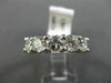ESTATE WIDE 2.17CT DIAMOND 14KT WHITE GOLD SEMI ETERNITY WEDDING RING BAND #2800