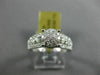 ESTATE .86CT DIAMOND 18KT WHITE GOLD 3D CLUSTER ROUND ETOILE ENGAGEMENT RING