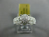 ESTATE .86CT DIAMOND 18KT WHITE GOLD 3D CLUSTER ROUND ETOILE ENGAGEMENT RING