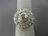 ANTIQUE LARGE 1.20CT DIAMOND 14KT WHITE GOLD 3D FILIGREE ENGAGEMENT RING #26090