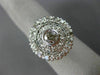 ANTIQUE LARGE 1.20CT DIAMOND 14KT WHITE GOLD 3D FILIGREE ENGAGEMENT RING #26090