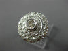 ANTIQUE LARGE 1.20CT DIAMOND 14KT WHITE GOLD 3D FILIGREE ENGAGEMENT RING #26090
