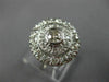 ANTIQUE LARGE 1.20CT DIAMOND 14KT WHITE GOLD 3D FILIGREE ENGAGEMENT RING #26090
