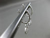 ESTATE .47CT DIAMOND 18K WHITE GOLD 3D FLOWER CIRCLE OF LIFE HUGGIE EARRINGS VVS