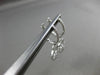 ESTATE .47CT DIAMOND 18K WHITE GOLD 3D FLOWER CIRCLE OF LIFE HUGGIE EARRINGS VVS