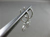 ESTATE .47CT DIAMOND 18K WHITE GOLD 3D FLOWER CIRCLE OF LIFE HUGGIE EARRINGS VVS