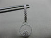 ESTATE .47CT DIAMOND 18K WHITE GOLD 3D FLOWER CIRCLE OF LIFE HUGGIE EARRINGS VVS