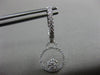 ESTATE .47CT DIAMOND 18K WHITE GOLD 3D FLOWER CIRCLE OF LIFE HUGGIE EARRINGS VVS