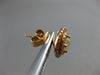 ESTATE 1.4CT PINK & FANCY YELLOW DIAMOND 18K ROSE GOLD DOUBLE HALO STUD EARRINGS