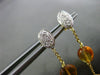 ESTATE .21CT DIAMOND & CITRINE 18KT TWO TONE GOLD 3D OVAL ROUND HAMMER EARRINGS