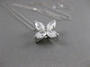 ANTIQUE 1.30CT DIAMOND 14K WHITE GOLD MARQUISE FLOWER PENDANT F VVS CHAIN #2034