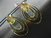 ESTATE 4.14CT DIAMOND & AAA CITRINE 14KT YELLOW GOLD MULTI OVAL CLIP ON EARRINGS