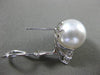 ESTATE .60CT DIAMOND 18K WHITE GOLD AAA SOUTH SEA PEARL 3 STONE CLIP ON EARRINGS