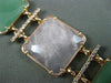ESTATE WIDE & LONG 1.45CT DIAMOND & AVENTURINE 14KT ROSE GOLD 3D SQUARE BRACELET