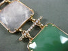 ESTATE WIDE & LONG 1.45CT DIAMOND & AVENTURINE 14KT ROSE GOLD 3D SQUARE BRACELET