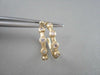 ESTATE .32CT ROUND DIAMOND 14KT YELLOW GOLD ETOILE BAMBOO HOOP EARRINGS