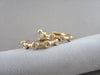 ESTATE .32CT ROUND DIAMOND 14KT YELLOW GOLD ETOILE BAMBOO HOOP EARRINGS