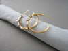 ESTATE .32CT ROUND DIAMOND 14KT YELLOW GOLD ETOILE BAMBOO HOOP EARRINGS