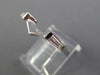 .28CT BAGUETTE DIAMOND 14KT WHITE GOLD 3D V SHAPE WEDDING ANNIVERSARY RING 26059