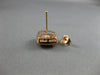 ESTATE .92CT WHITE CHOCOLATE FANCY DIAMOND 14K ROSE & BLACK GOLD SQUARE EARRINGS