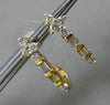 ESTATE .50CT BAGUETTE & ROUND DIAMOND 14KT YELLOW GOLD 3D STAR HANGING EARRINGS