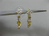 ESTATE .50CT BAGUETTE & ROUND DIAMOND 14KT YELLOW GOLD 3D STAR HANGING EARRINGS