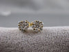 ESTATE .48CTW DIAMOND FLOWER CLUSTER 5MM 14K YELLOW GOLD STUD EARRINGS #2553